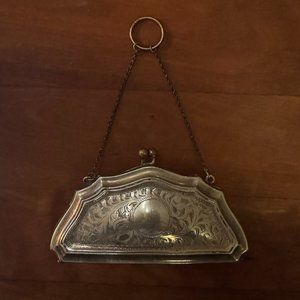 c. 1900 Sterling Silver Victorian Antique Dance Purse
